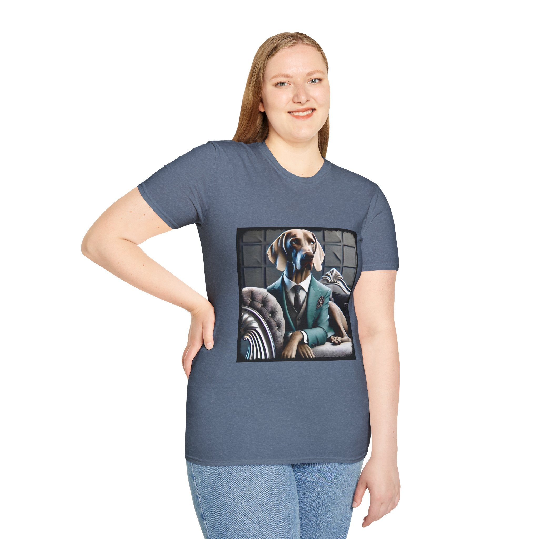 Weimaraner Teal Gent | Unisex Dog T-Shirt