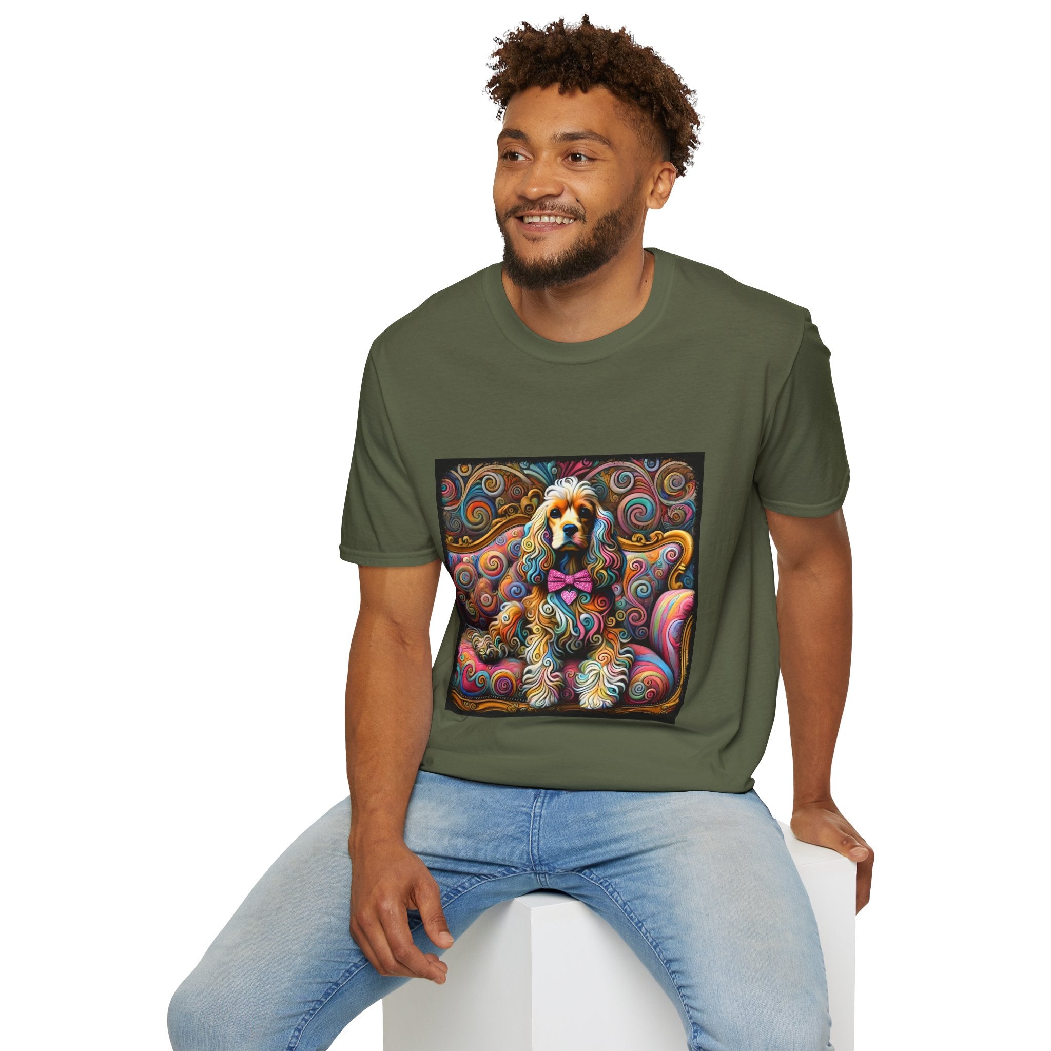Cocker Spaniel Love Swirl | Unisex Dog T-Shirt