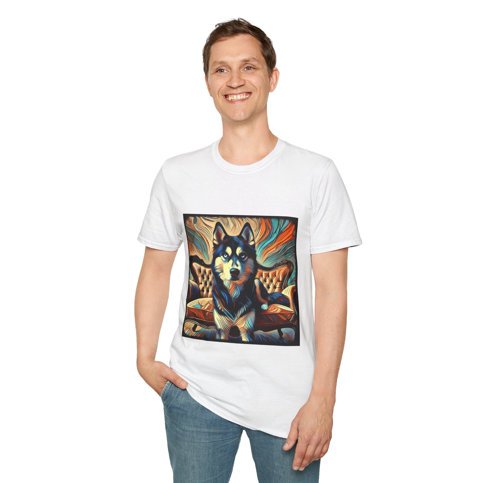 Siberian Husky Teal Classic | Unisex Dog T-Shirt