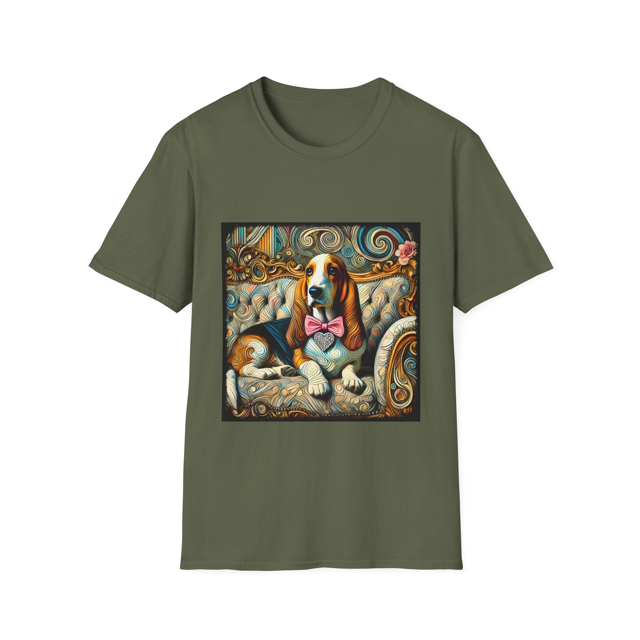 Basset Hound Diamond Swirl | Unisex Dog T-Shirt