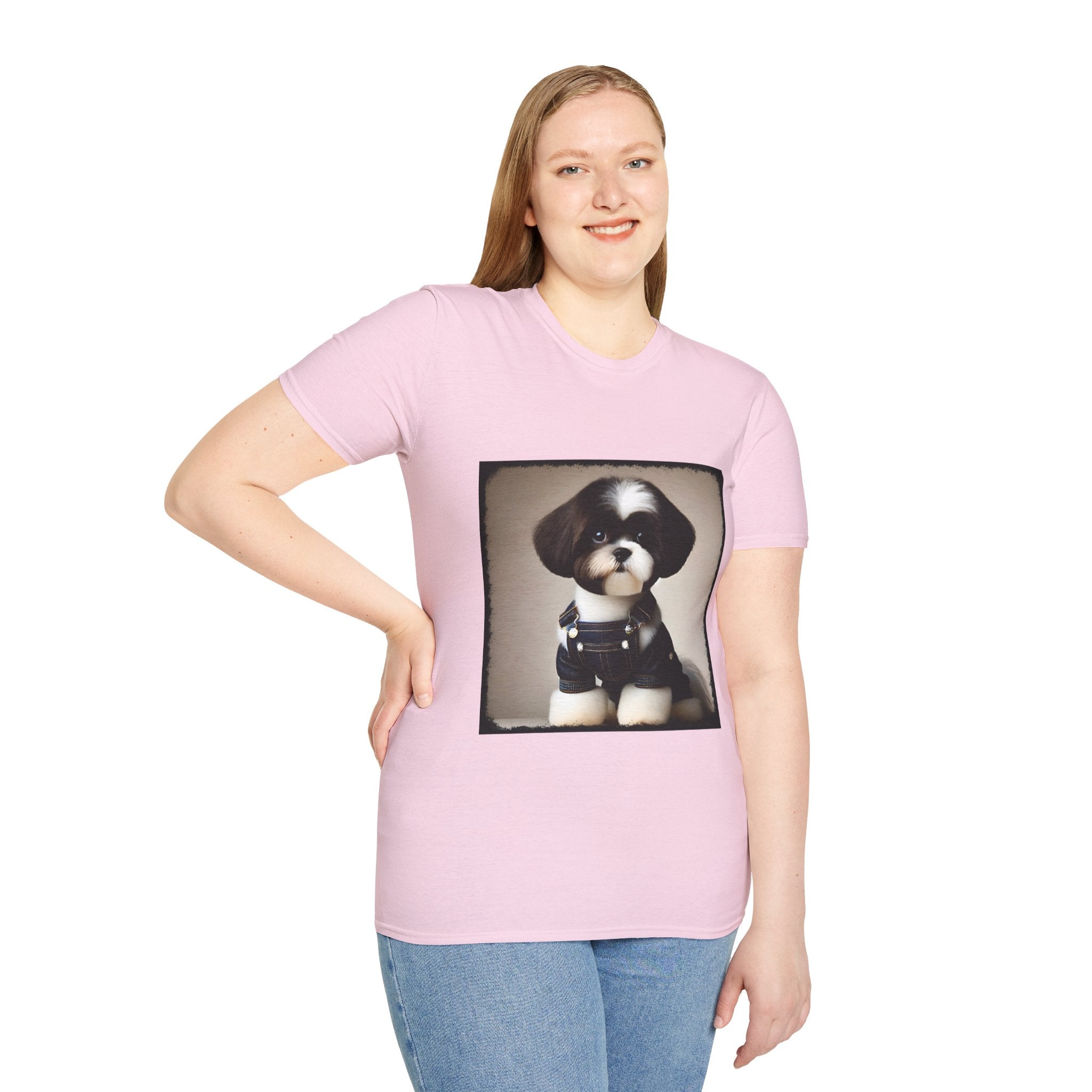 Shih Tzu Denim Darling | Unisex Dog T-Shirt