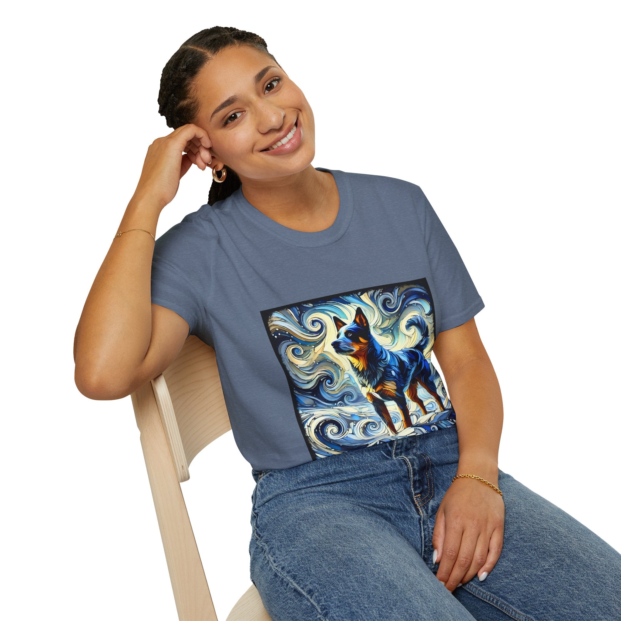 Australian Cattle Dog Blue Swirl | Unisex Dog T-Shirt