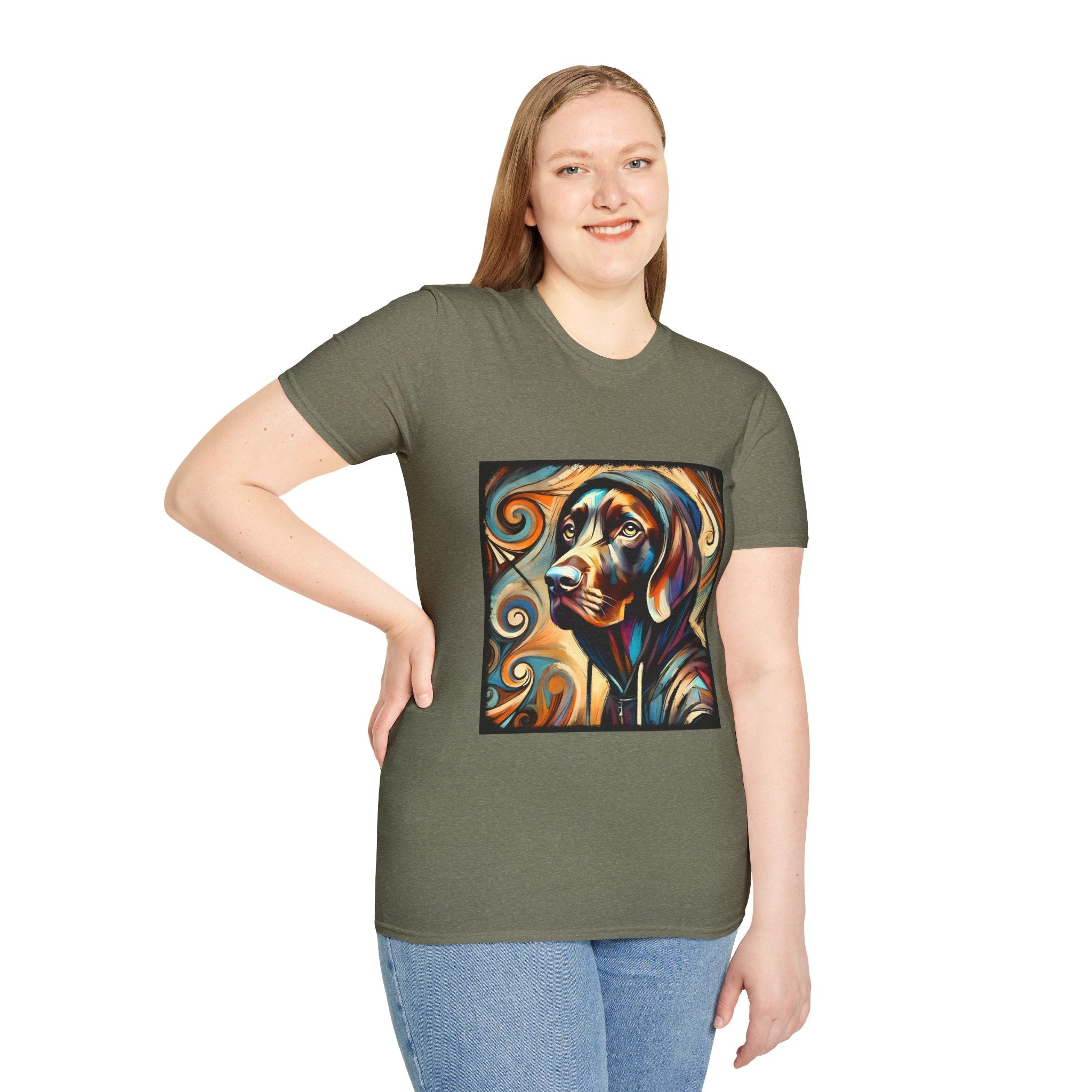 German Shorthaired Pointer Relaxed Swirl | Unisex Dog T-Shirt