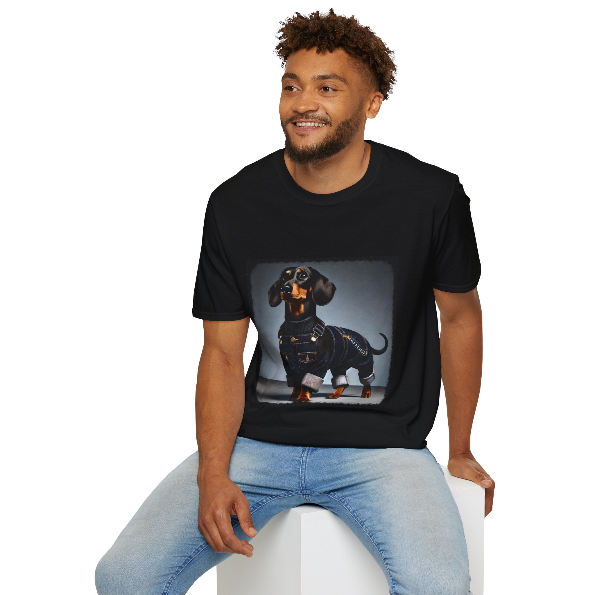 Dachshund Denim Doll | Unisex Dog T-Shirt