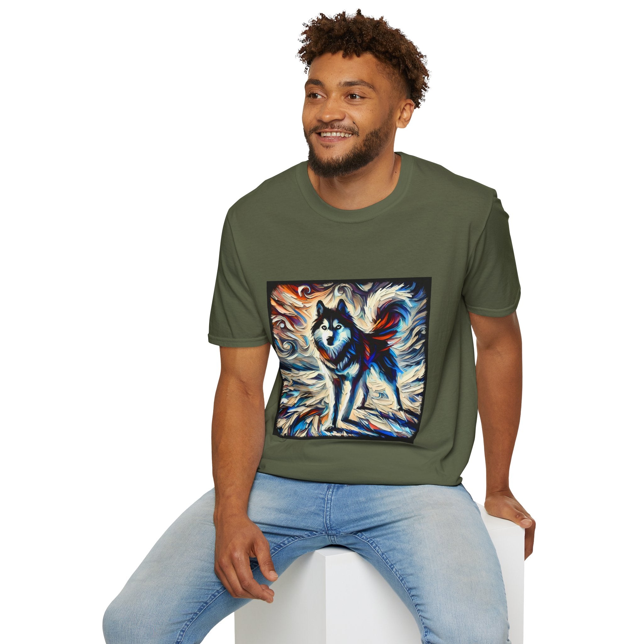 Siberian Husky Vivid Dream Swirl | Unisex Dog T-Shirt
