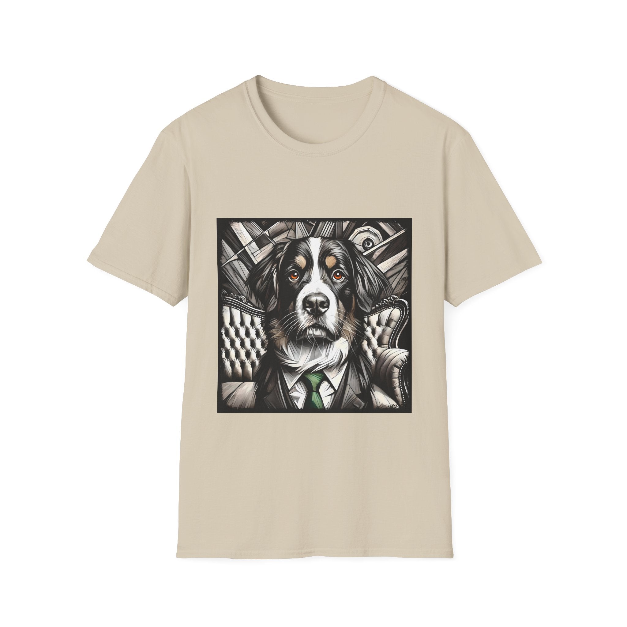 Bernese Mountain Dog B&W Bold Eyes | Unisex Dog T-Shirt