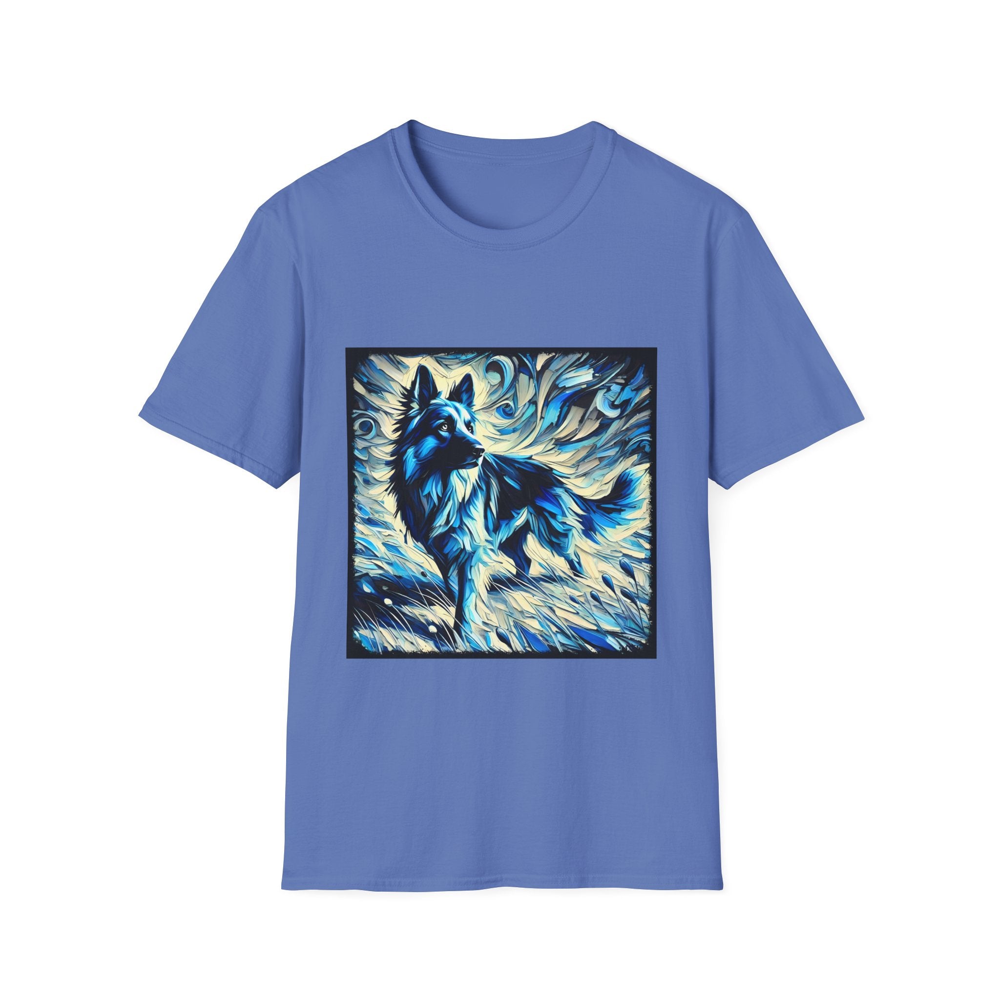 German Shepherd Blue Winter Swirl | Unisex Dog T-Shirt
