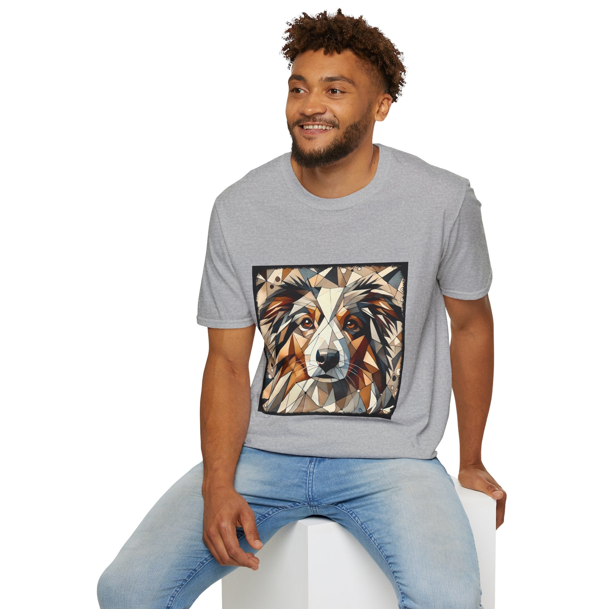 Australian Shepherd Warm Geometric | Unisex Dog T-Shirt