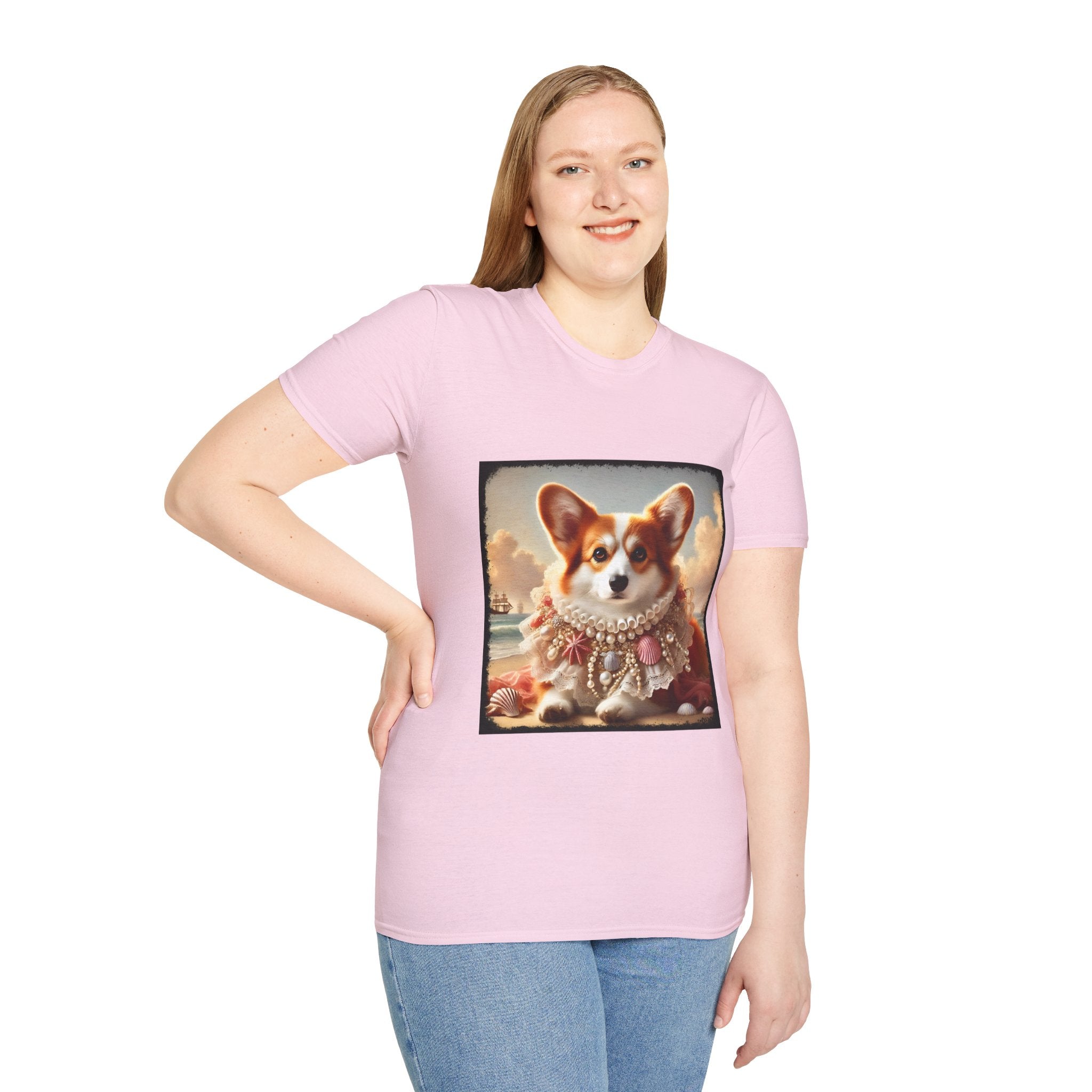 Pembroke Welsh Corgi Beach Muse | Unisex Dog T-Shirt