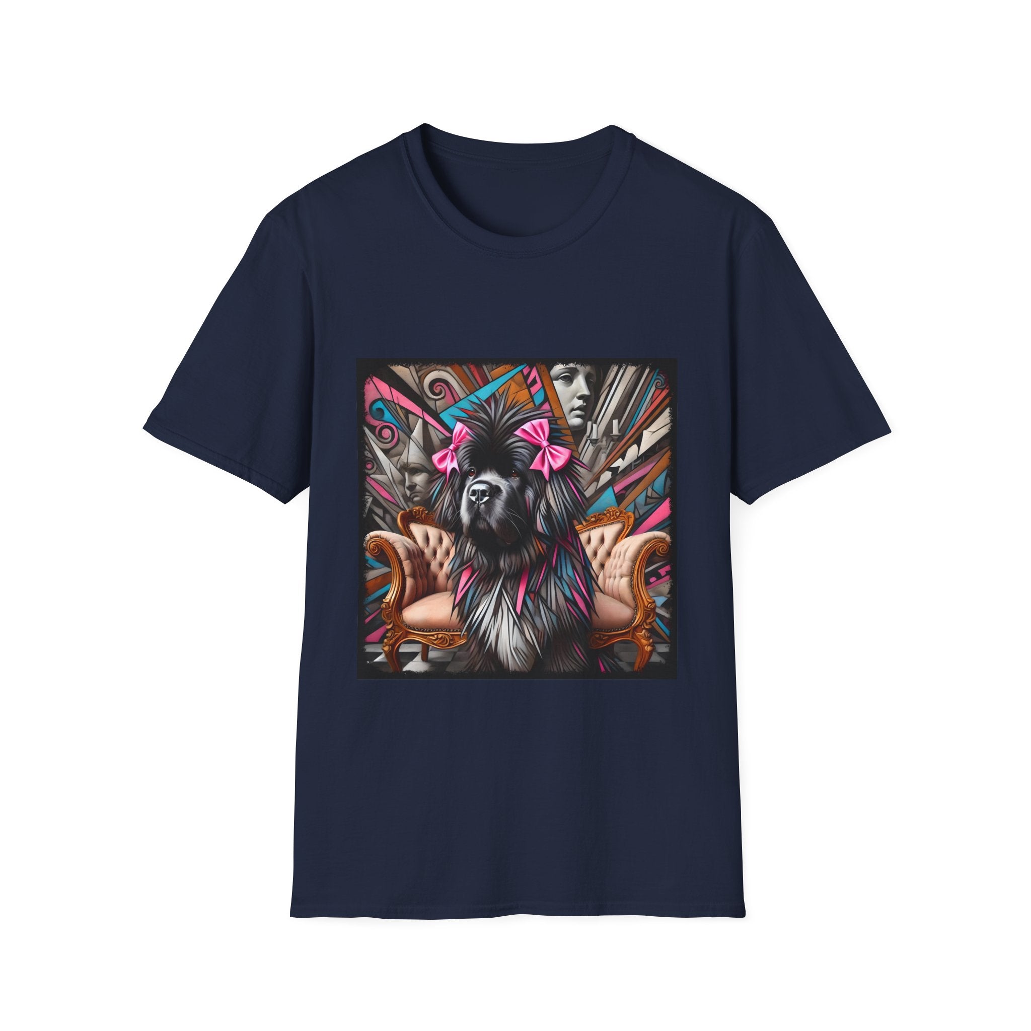 Newfoundland Pink Bow Bold | Unisex Dog T-Shirt