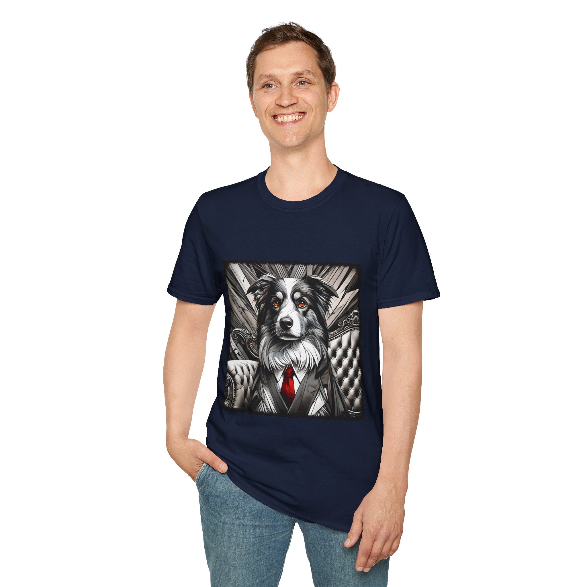 Australian Shepherd B&W Bold Eyes | Unisex Dog T-Shirt