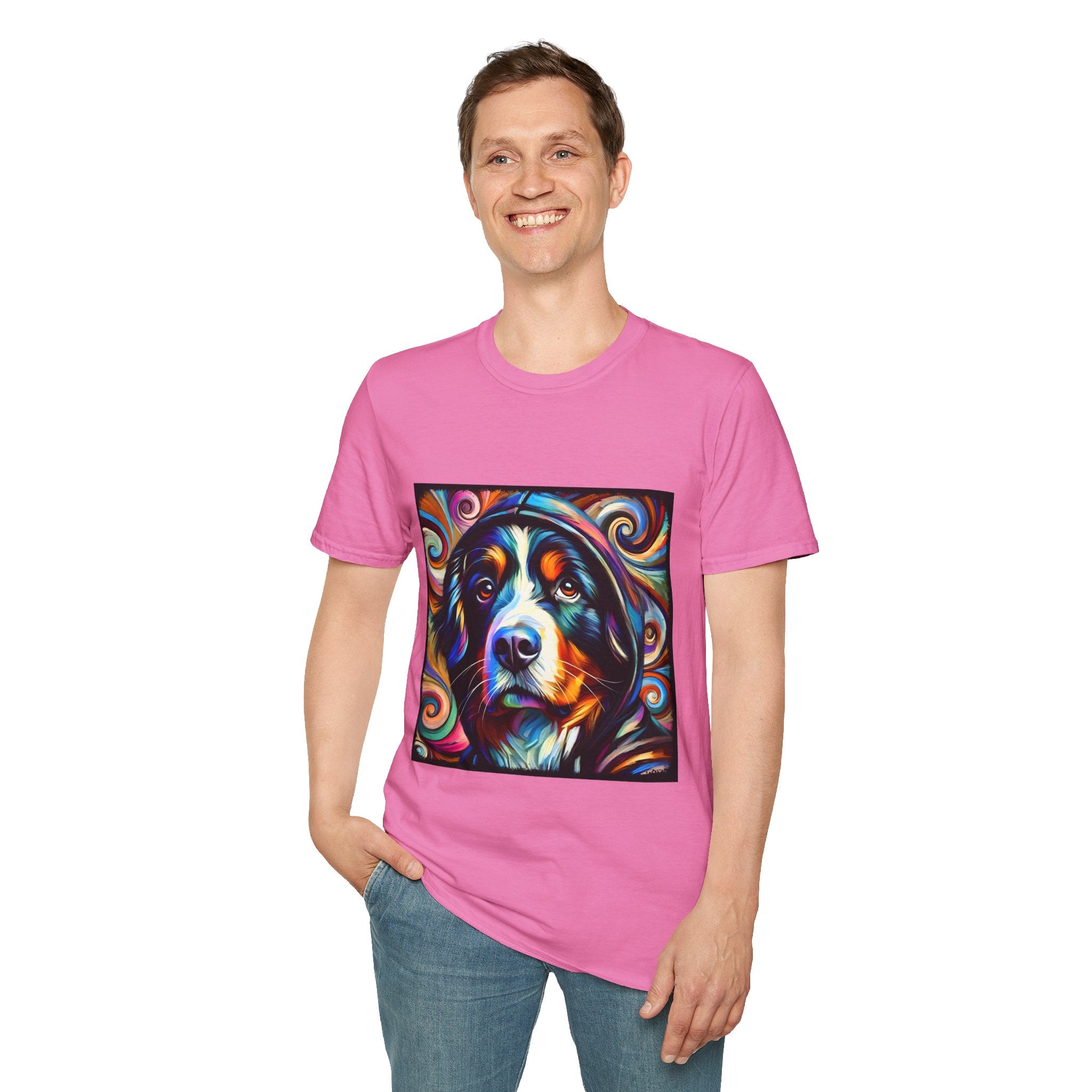 Bernese Mountain Dog Relaxed Swirl | Unisex Dog T-Shirt