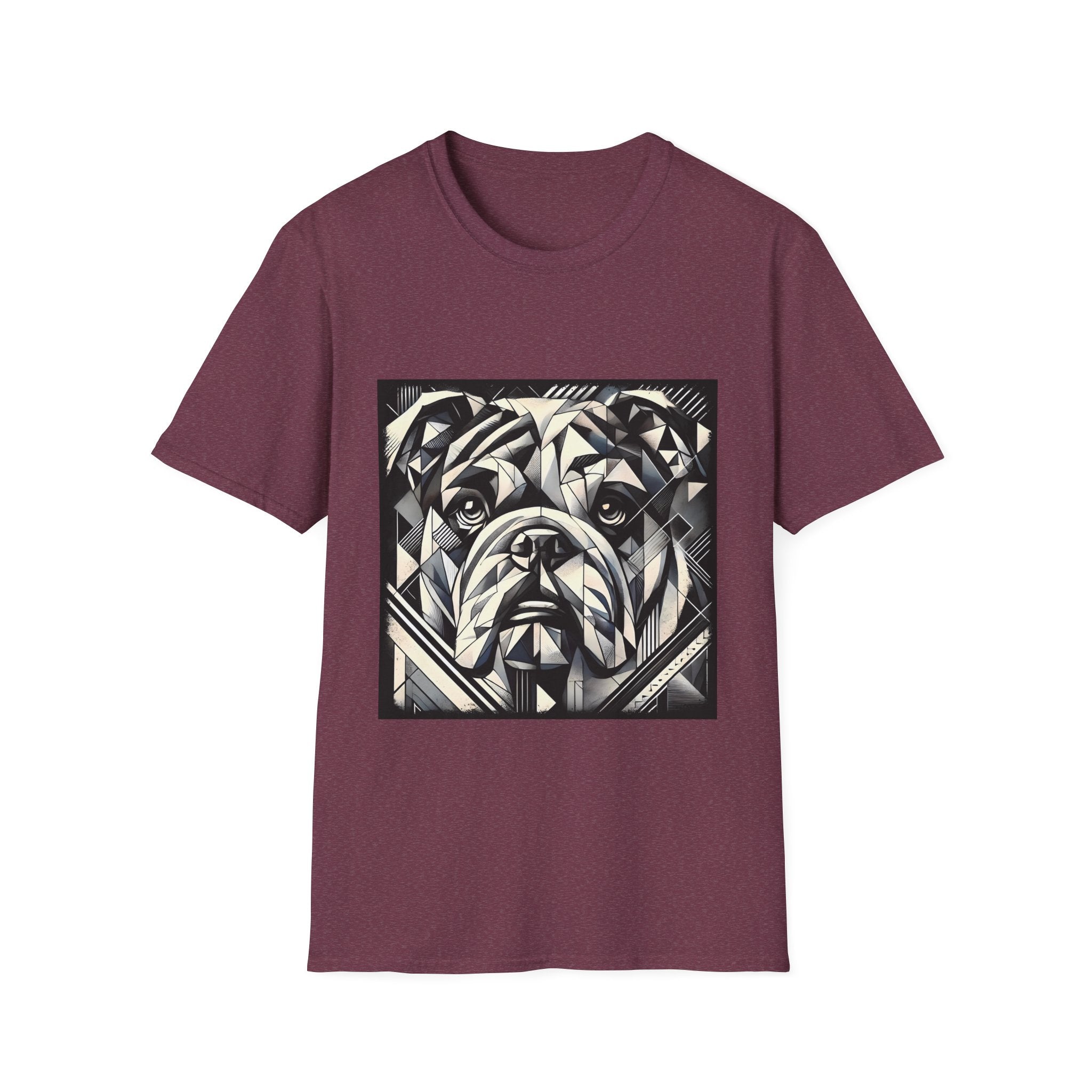 Bulldog B&W Geometric | Unisex Dog T-Shirt