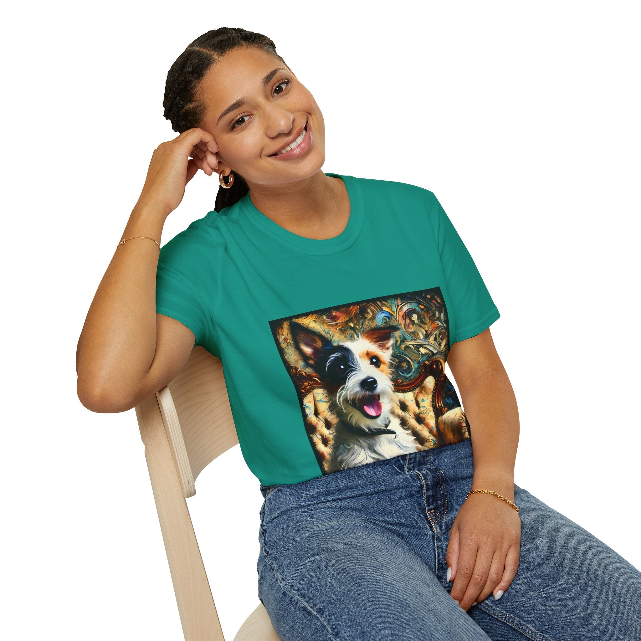Jack Russell Terrier Blissful Swirl | Unisex Softstyle T-Shirt