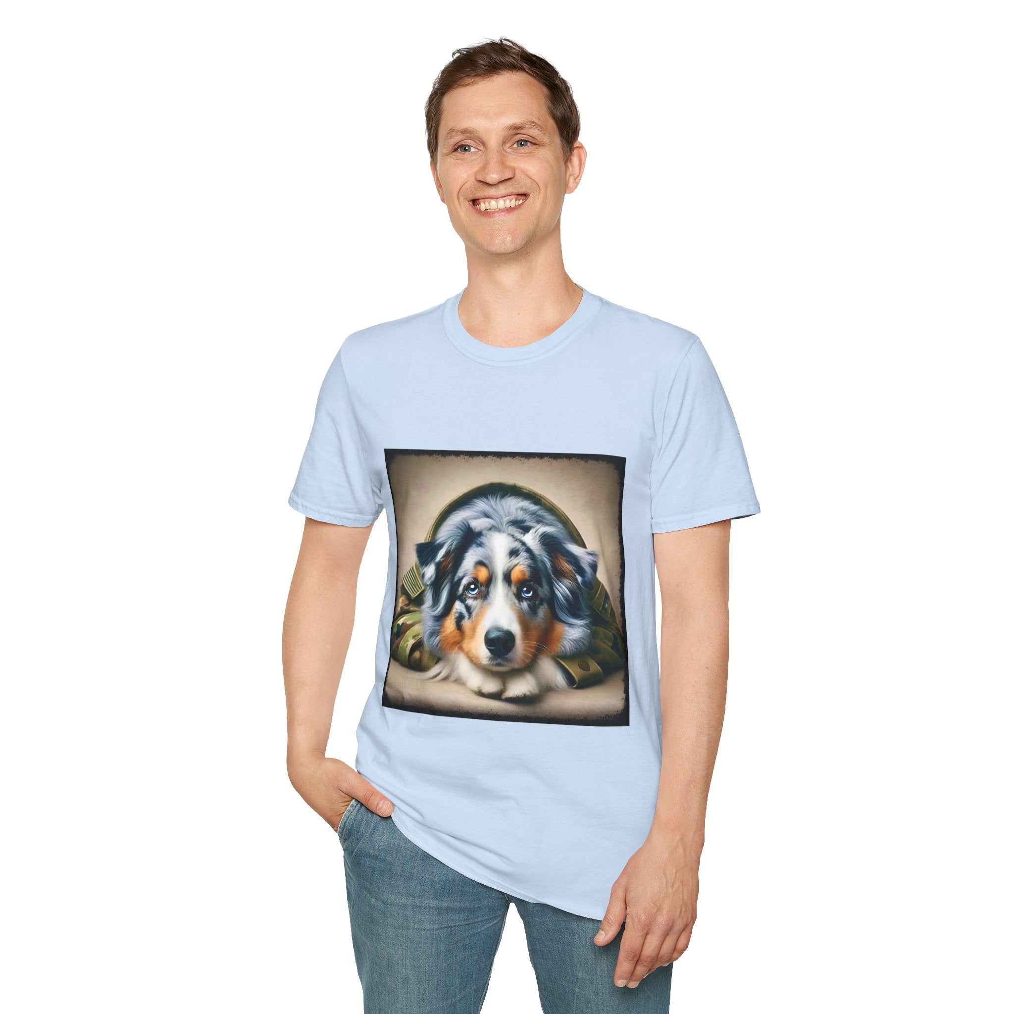 Australian Shepherd Camo Muse | Unisex Dog T-Shirt