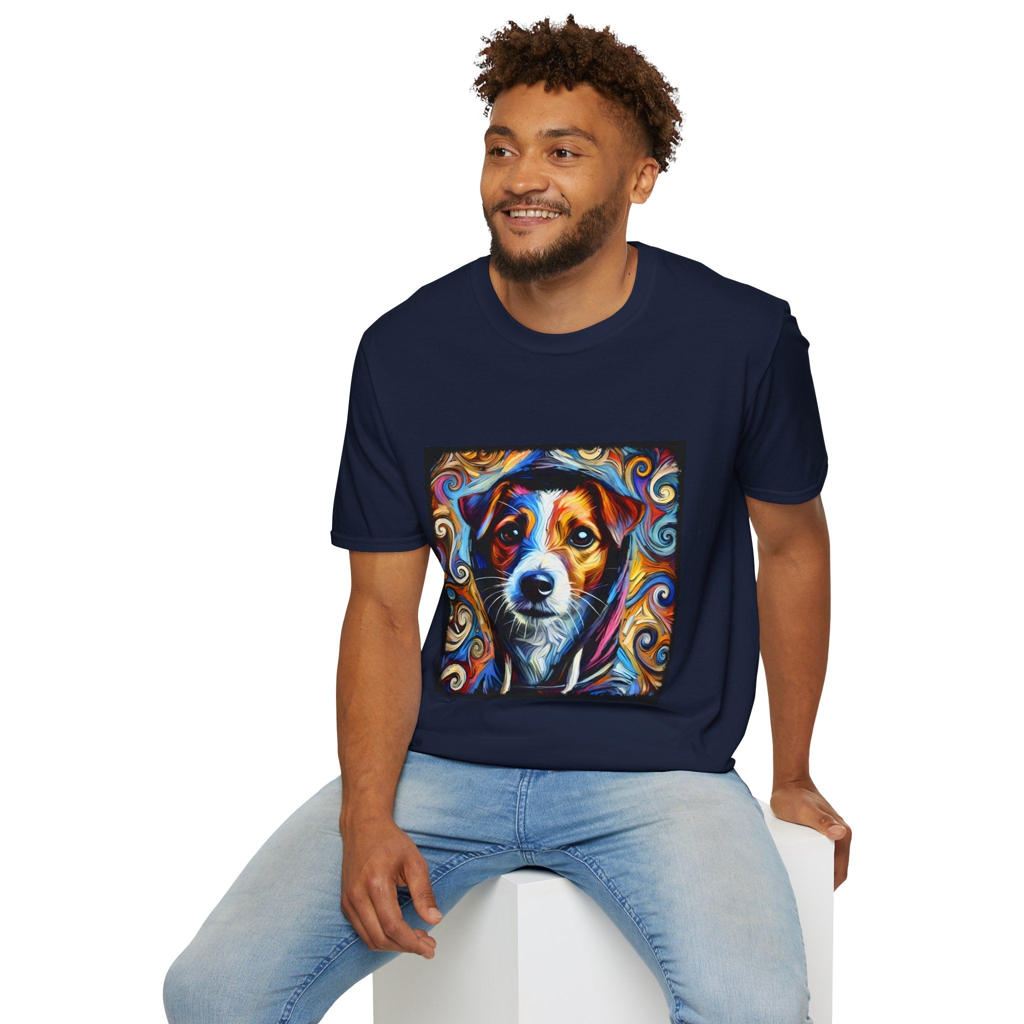 Jack Russell Terrier Relaxed Swirl | Unisex Dog T-Shirt