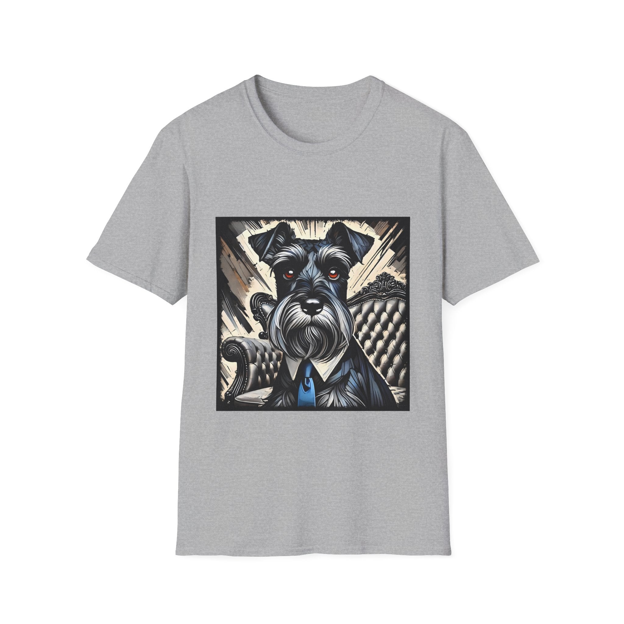 Schnauzer B&W Bold Eyes | Unisex Dog T-Shirt