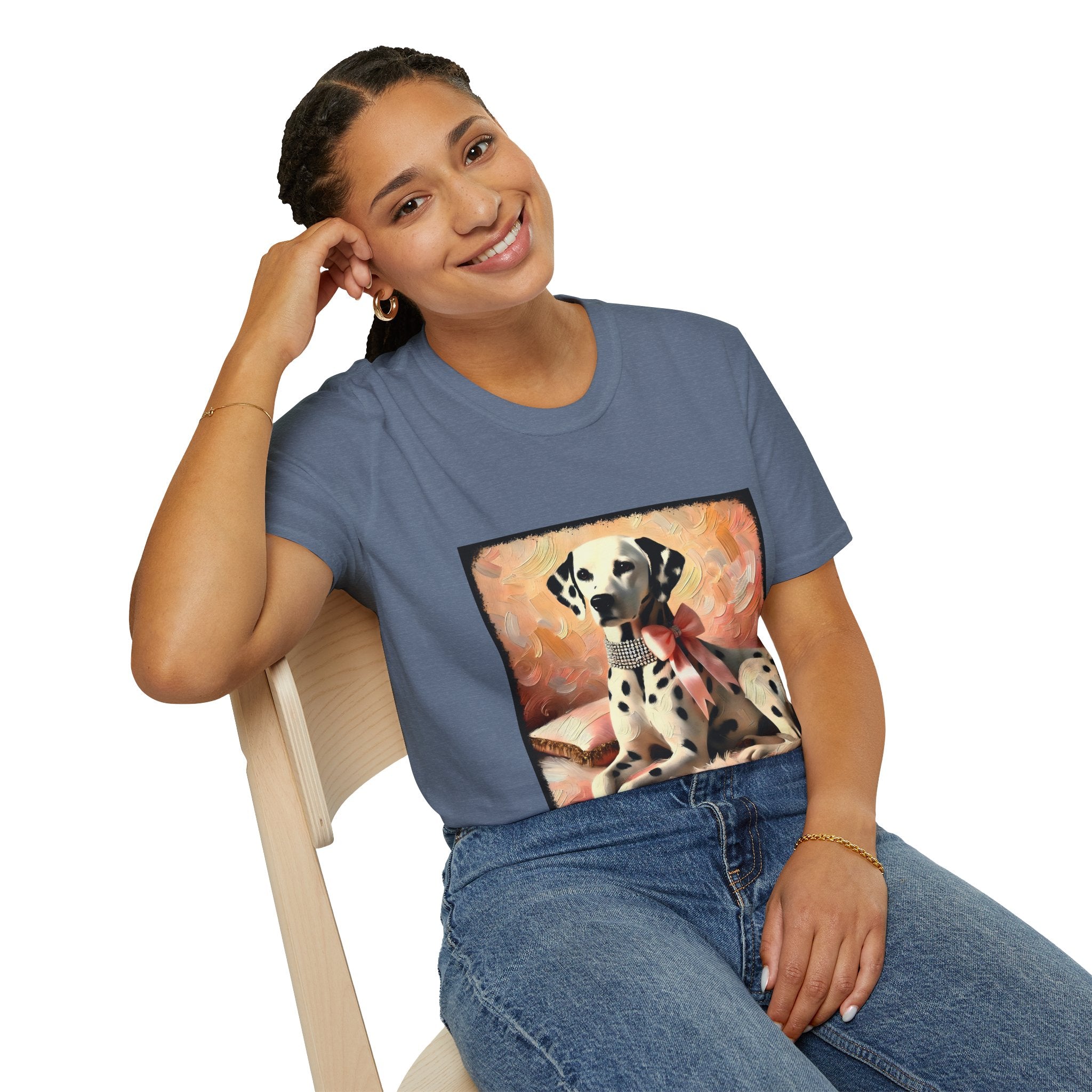Dalmatian Diamond Bow Classic | Unisex Dog T-Shirt