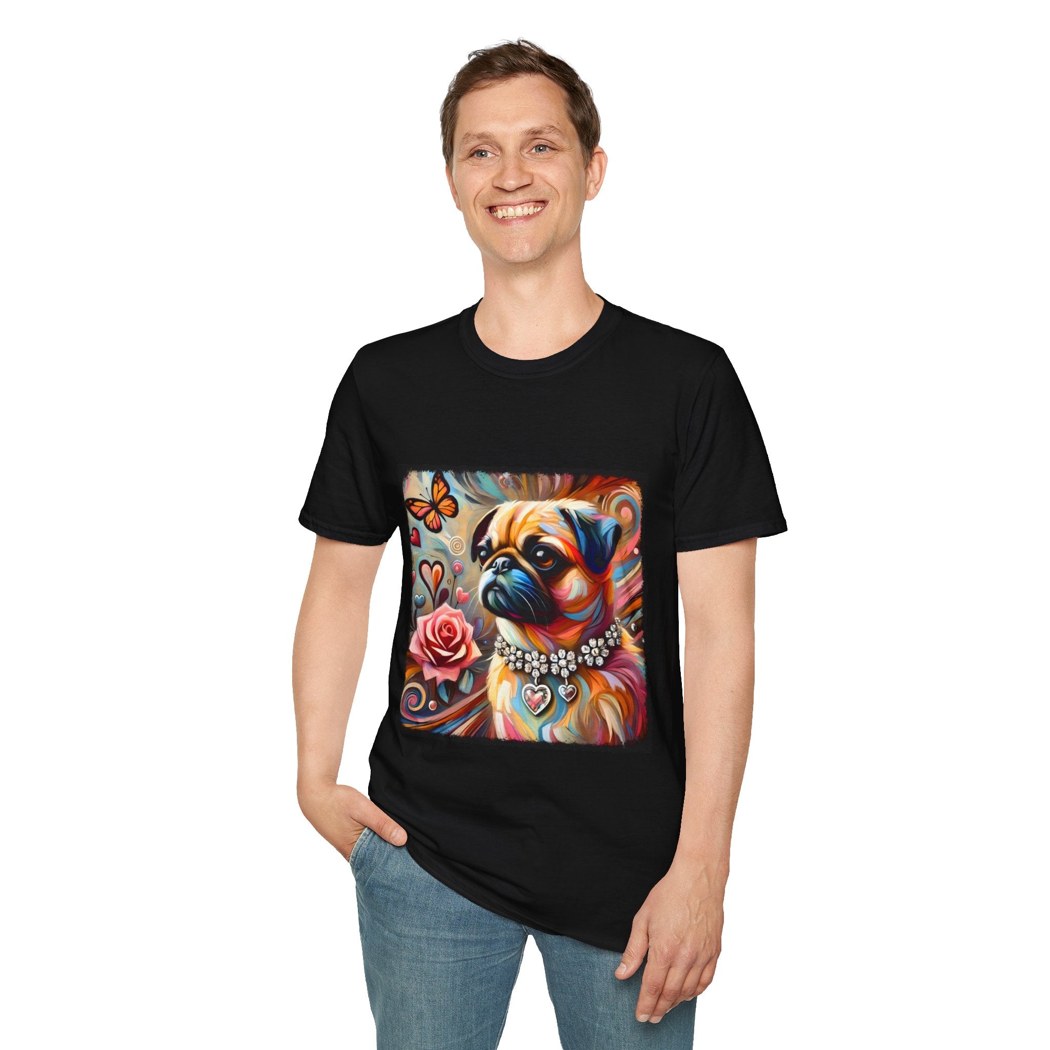 Pug Butterfly Classic | Unisex Dog T-Shirt