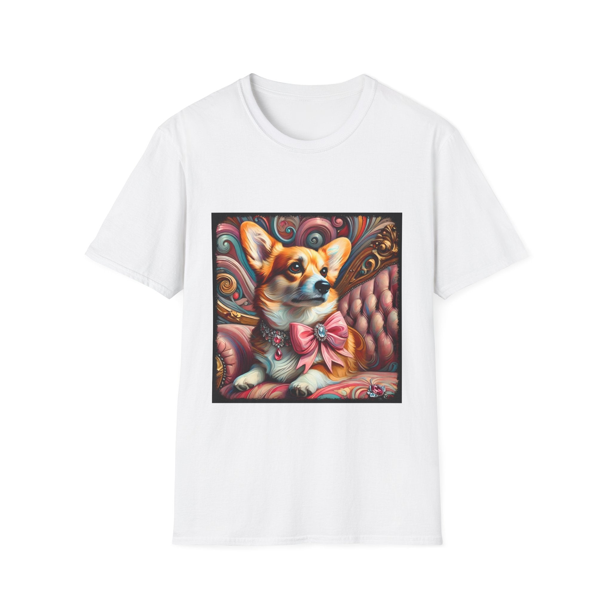 Pembroke Welsh Corgi Pink Swirl | Unisex Dog T-Shirt