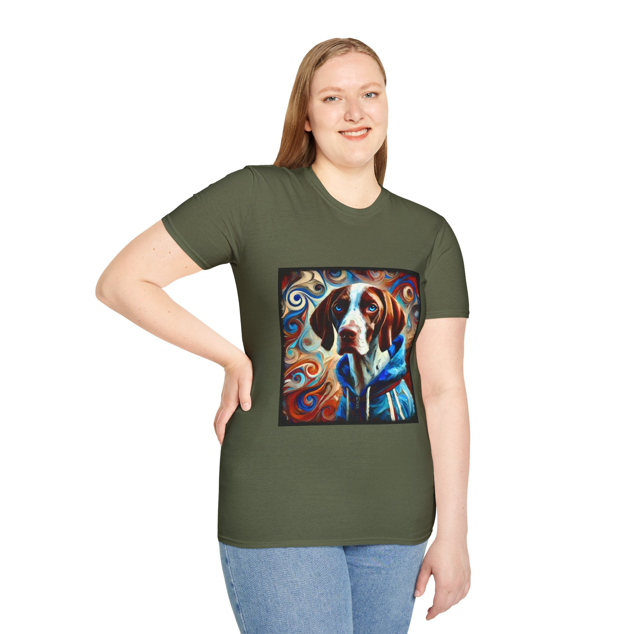 German Shorthaired Pointer Comfy Swirl | Unisex Dog T-Shirt