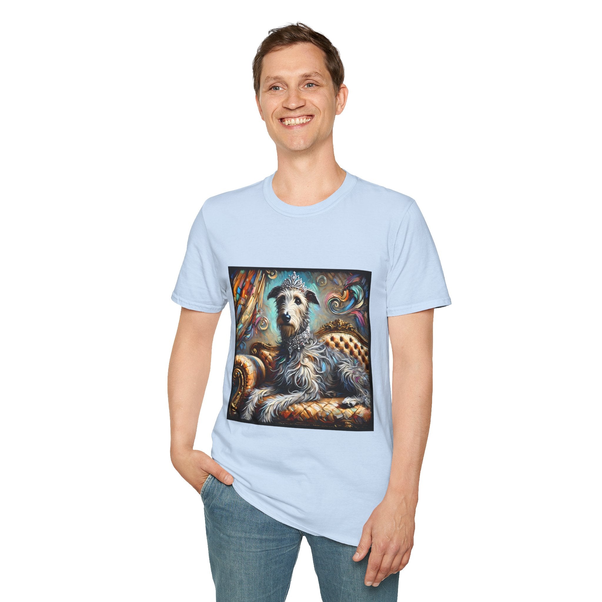 Irish Wolfhound Diamond Diva Swirl | Unisex Softstyle T-Shirt