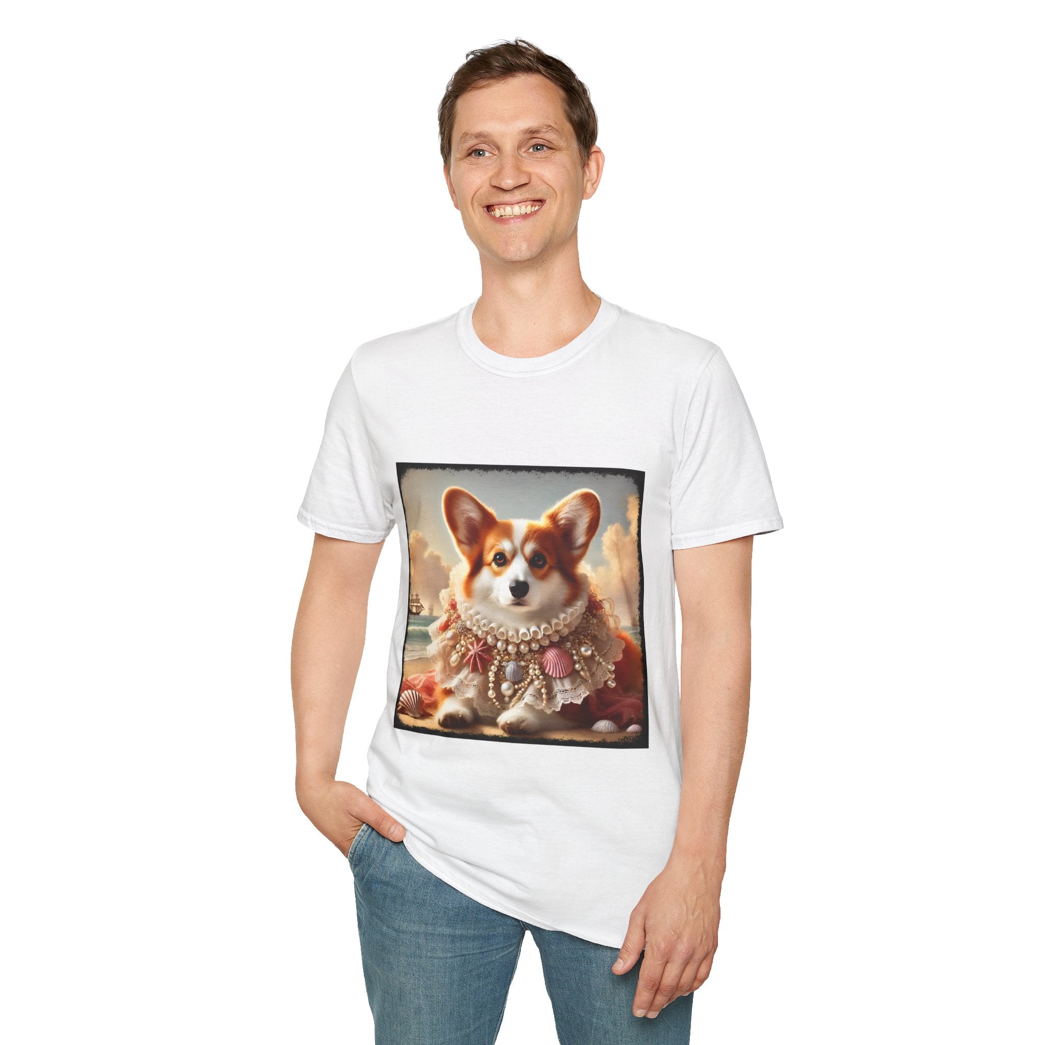 Pembroke Welsh Corgi Beach Muse | Unisex Dog T-Shirt