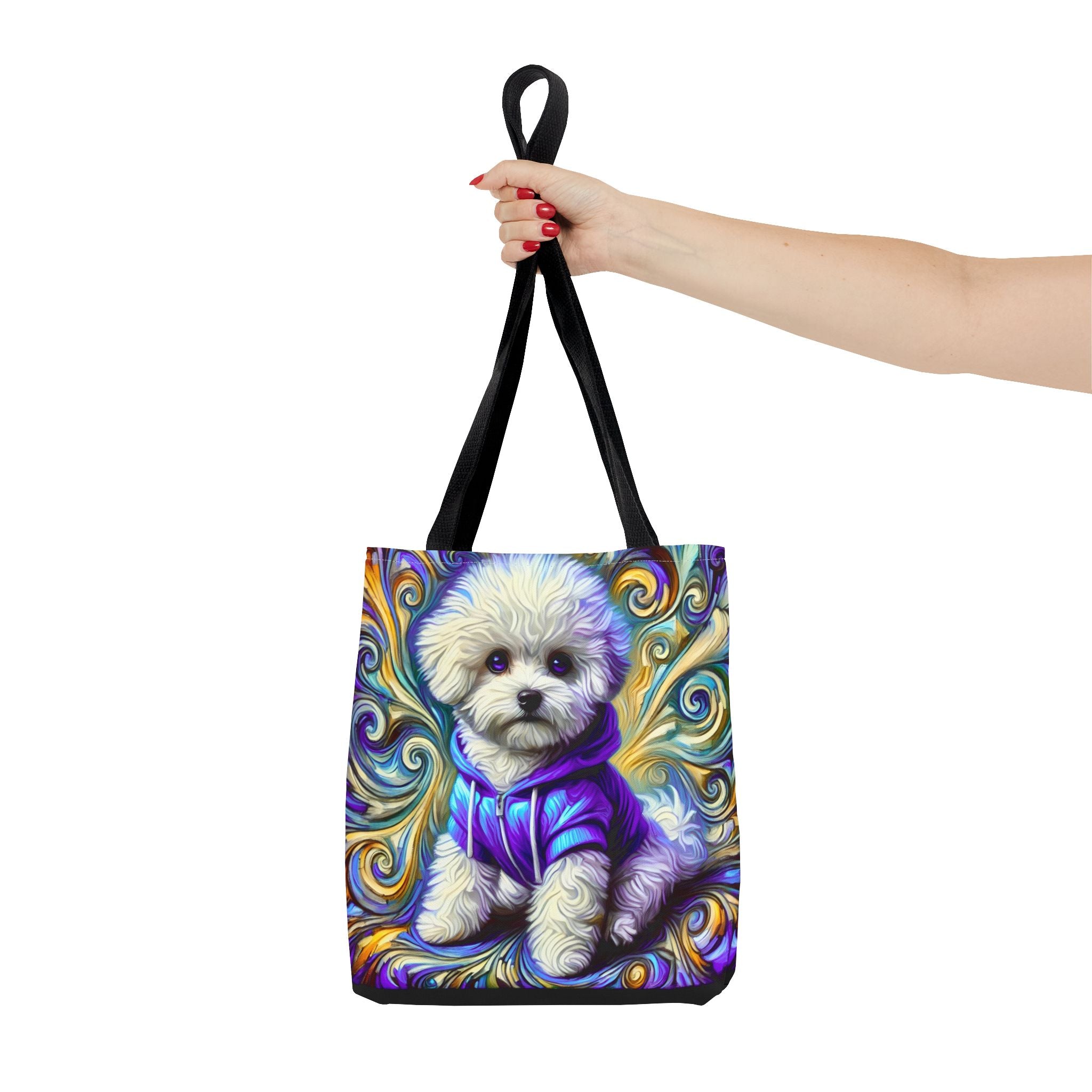 Bichon Frise Electric Swirl | Dog Themed Tote Bag