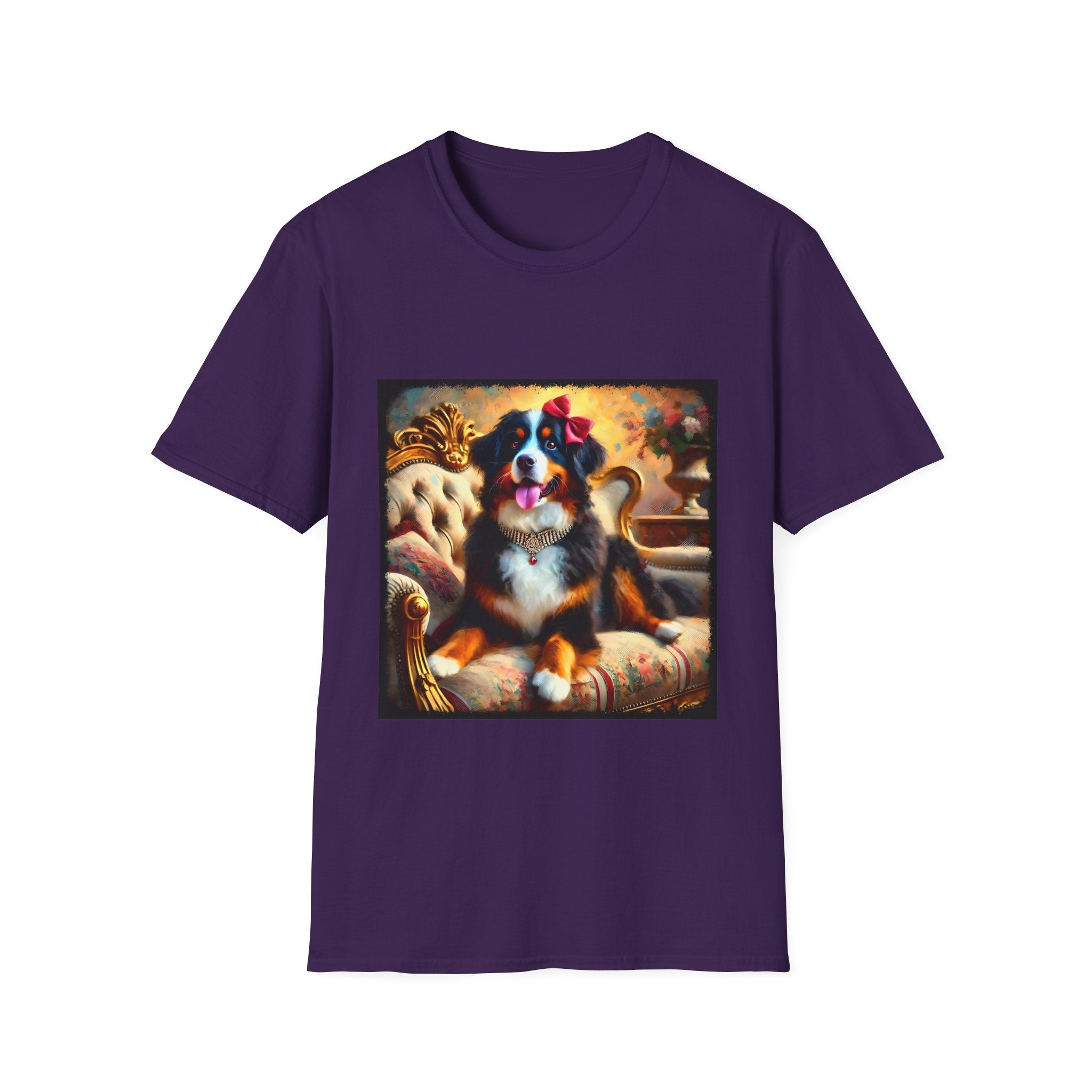 Bernese Mountain Dog Diamond Bow Classic| Unisex Dog T-Shirt