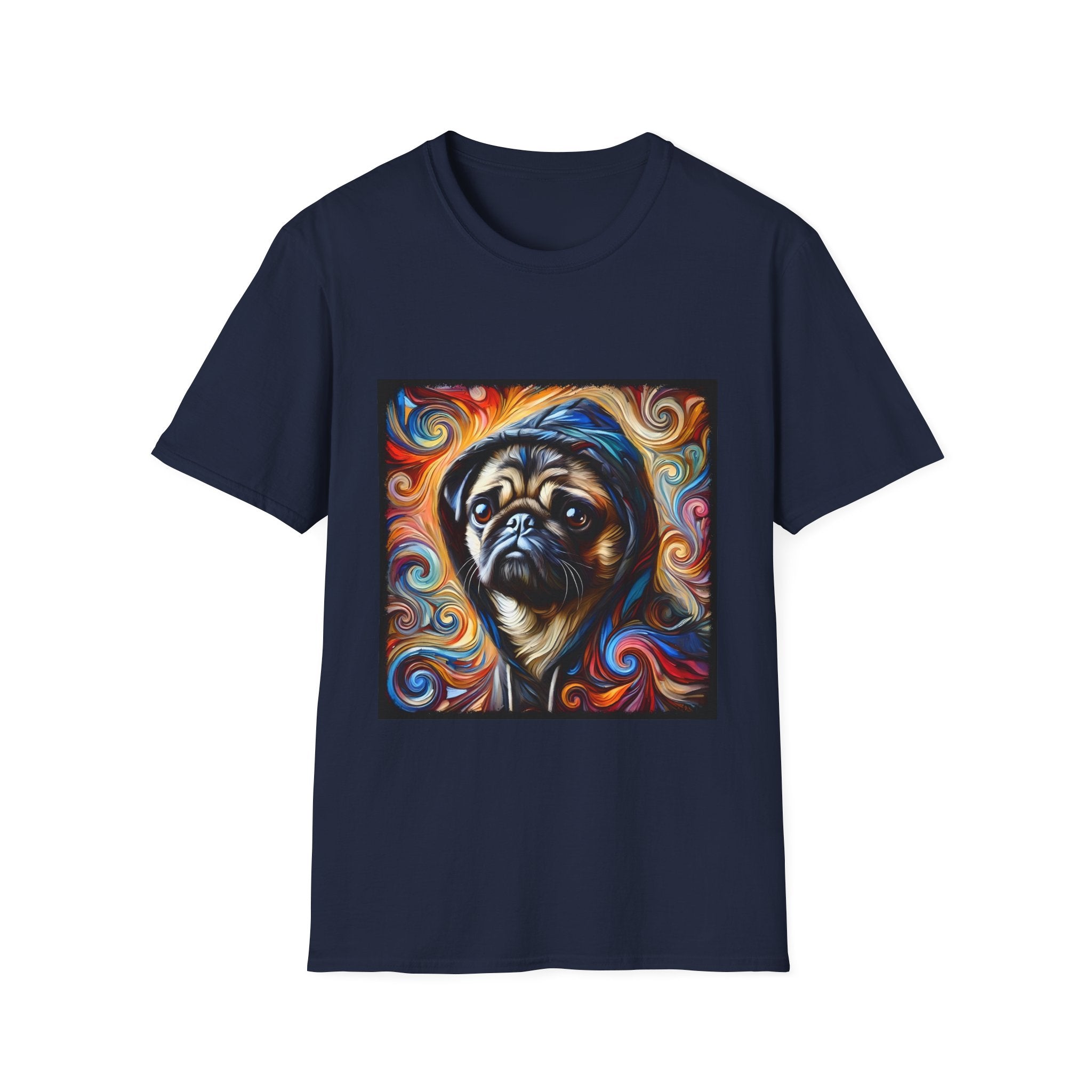 Pug Relaxed Swirl | Unisex Dog T-Shirt