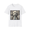 Sheepadoodle B&W Bold Eyes | Unisex Dog T-Shirt