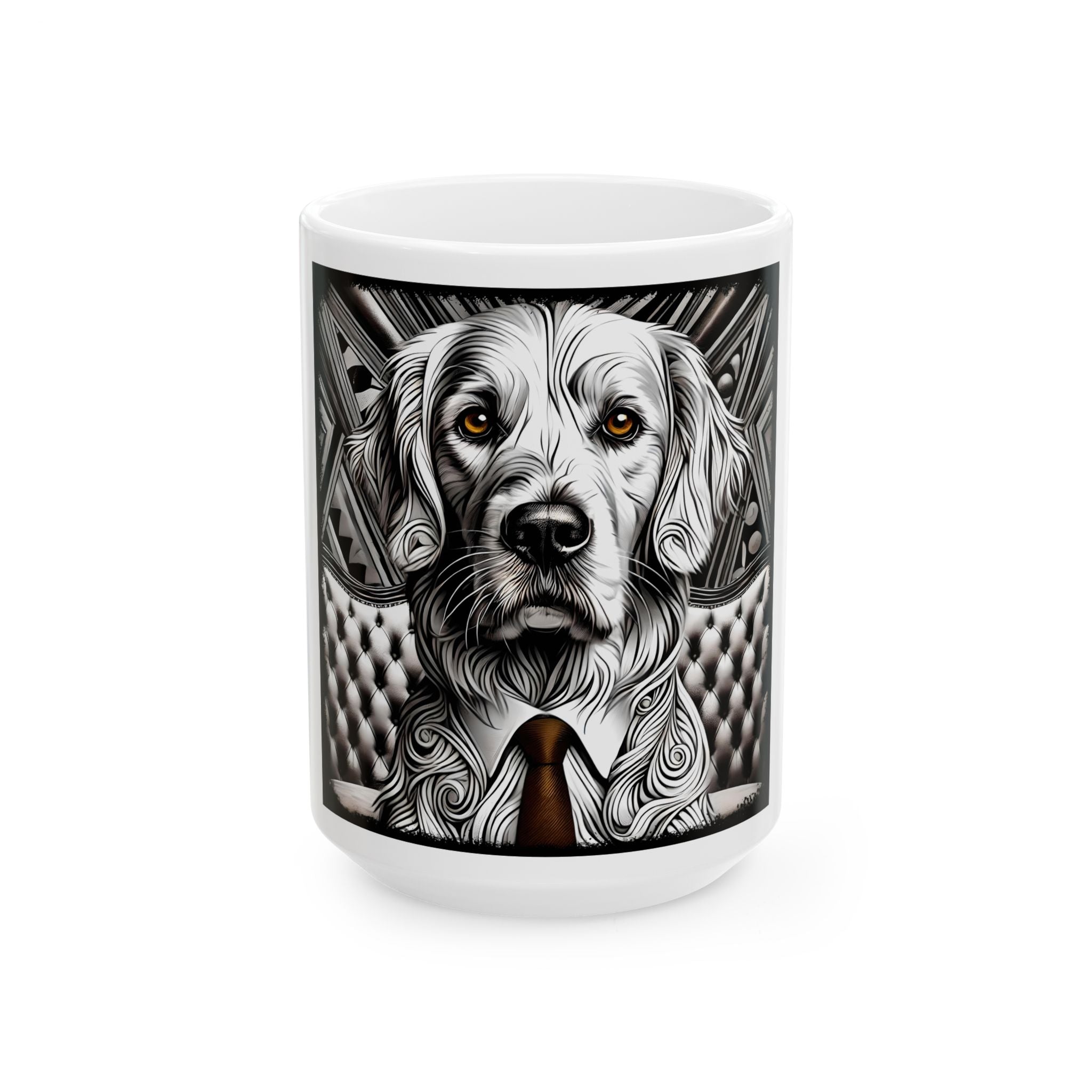 Golden Retriever B&W Bold Eyes | Dog Themed Ceramic Mug