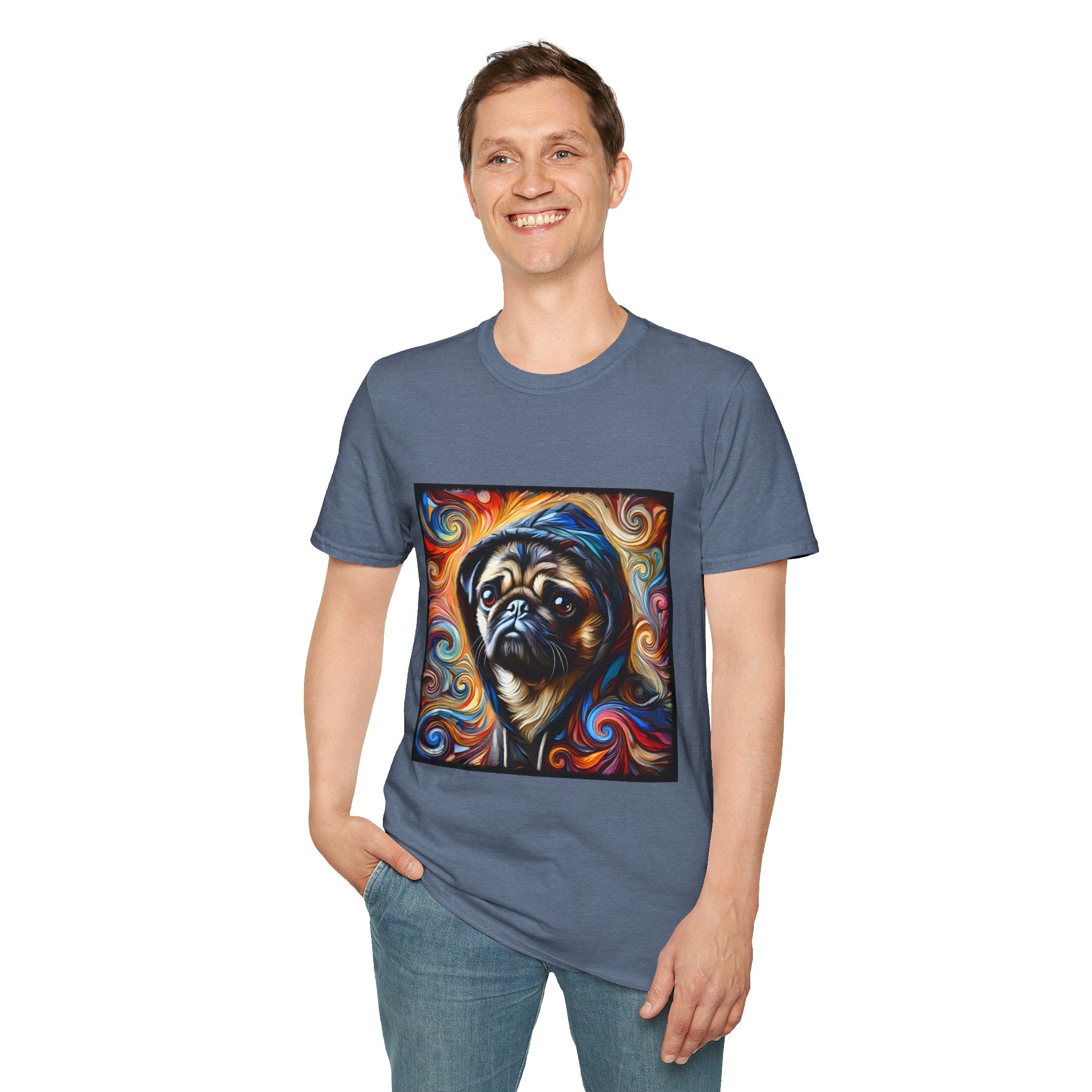 Pug Relaxed Swirl | Unisex Dog T-Shirt