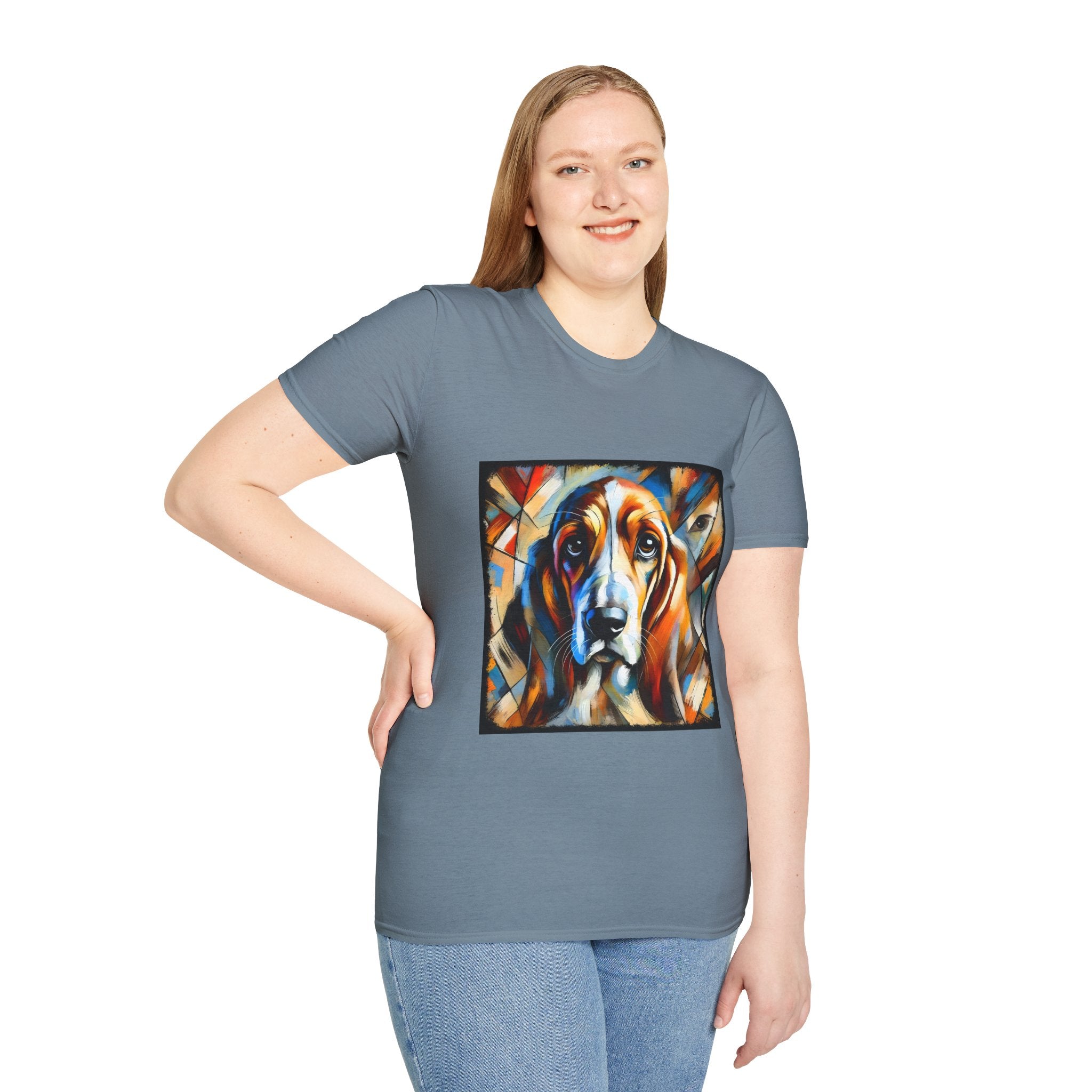 Basset Hound Bold Swirl | Unisex Dog T-Shirt