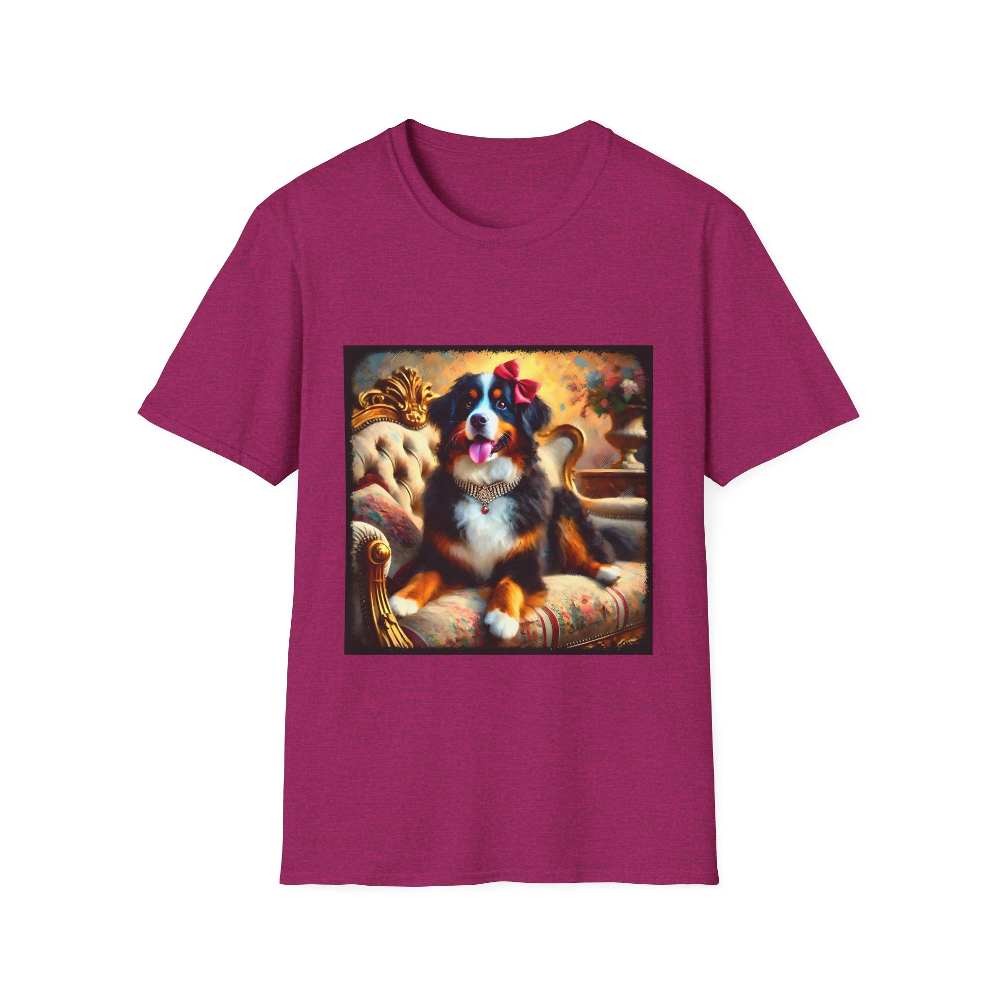 Bernese Mountain Dog Diamond Bow Classic| Unisex Dog T-Shirt