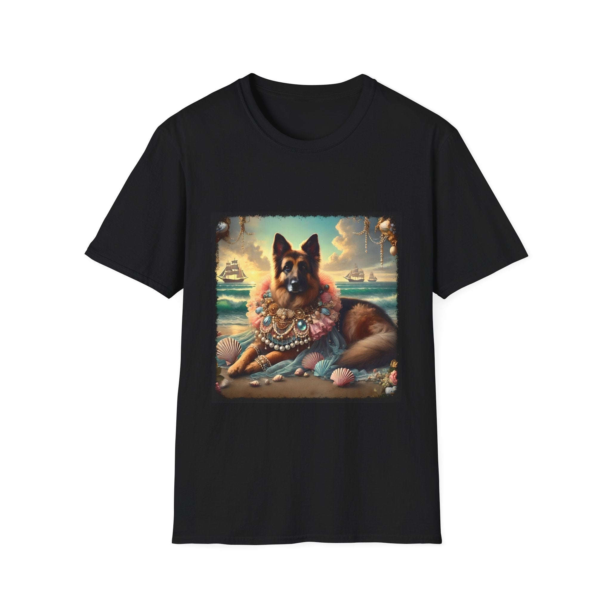 German Shepherd Seashell Siren | Unisex Dog T-Shirt