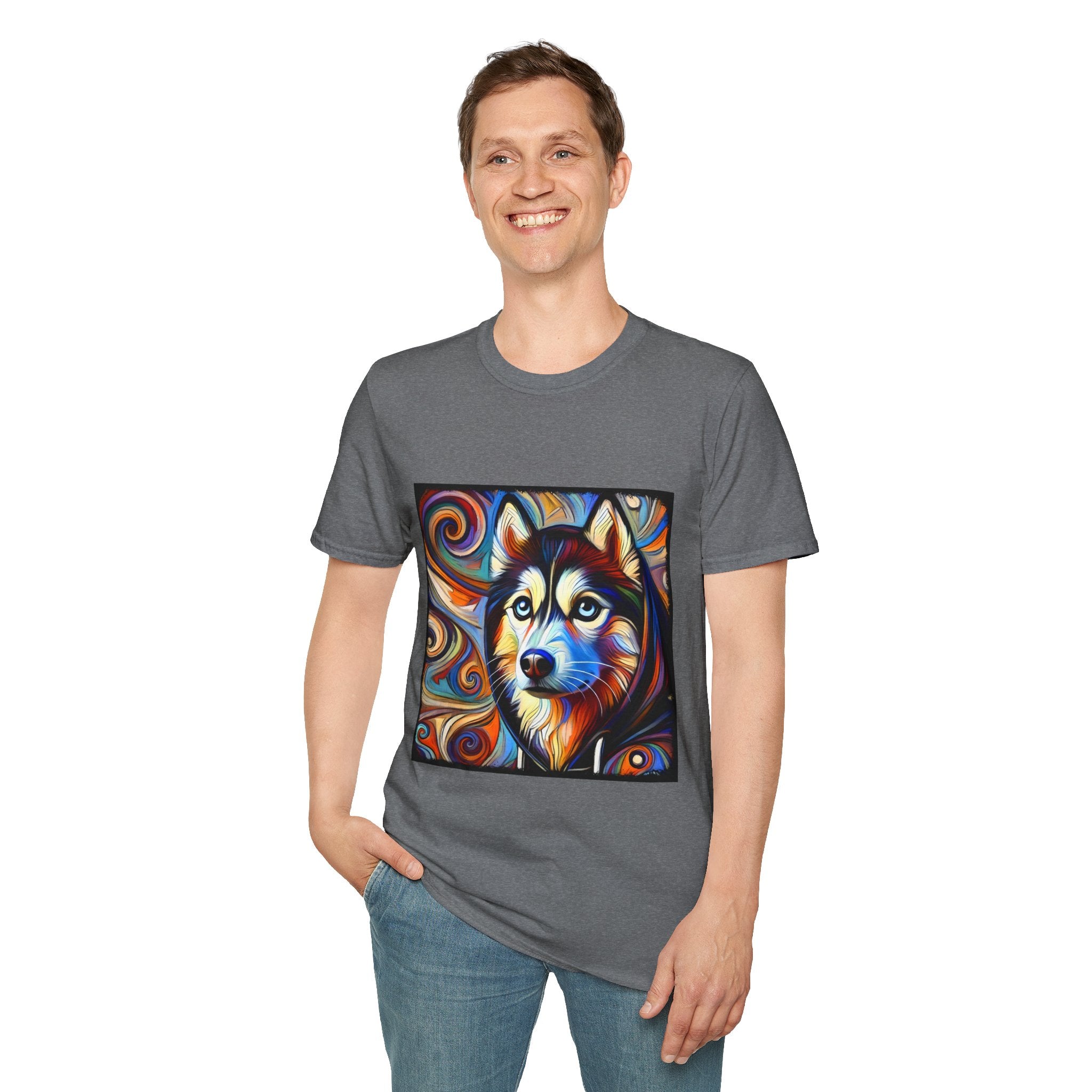 Siberian Husky Relaxed Swirl | Unisex Dog T-Shirt