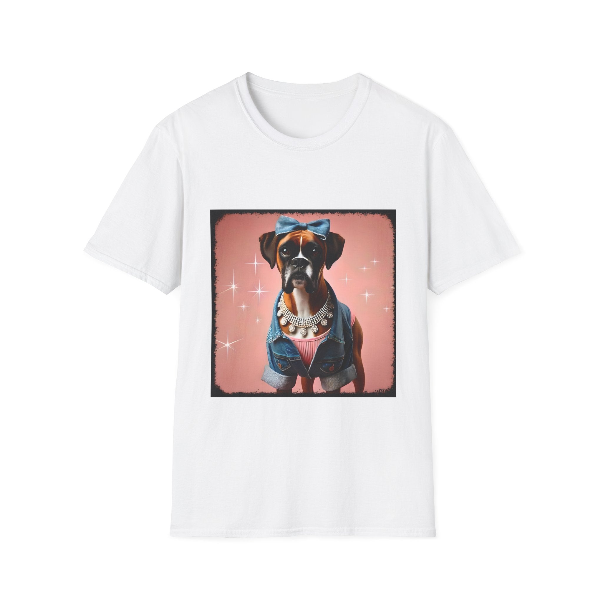 Boxer Denim Darling | Unisex Dog T-Shirt