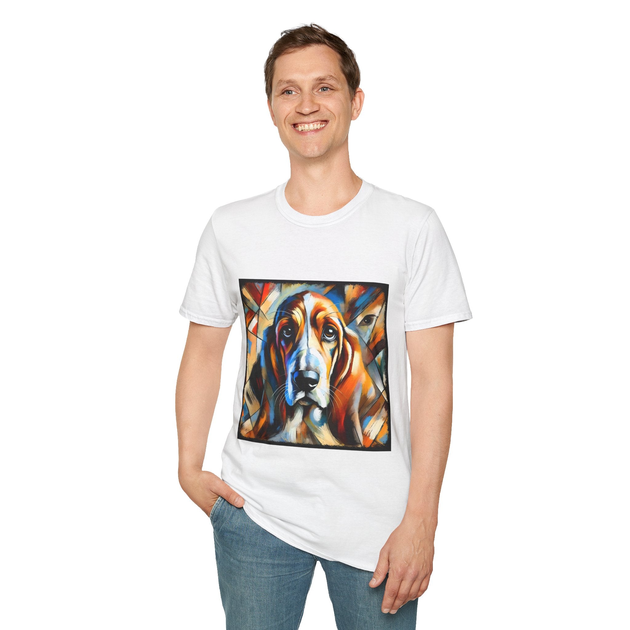 Basset Hound Bold Swirl | Unisex Dog T-Shirt