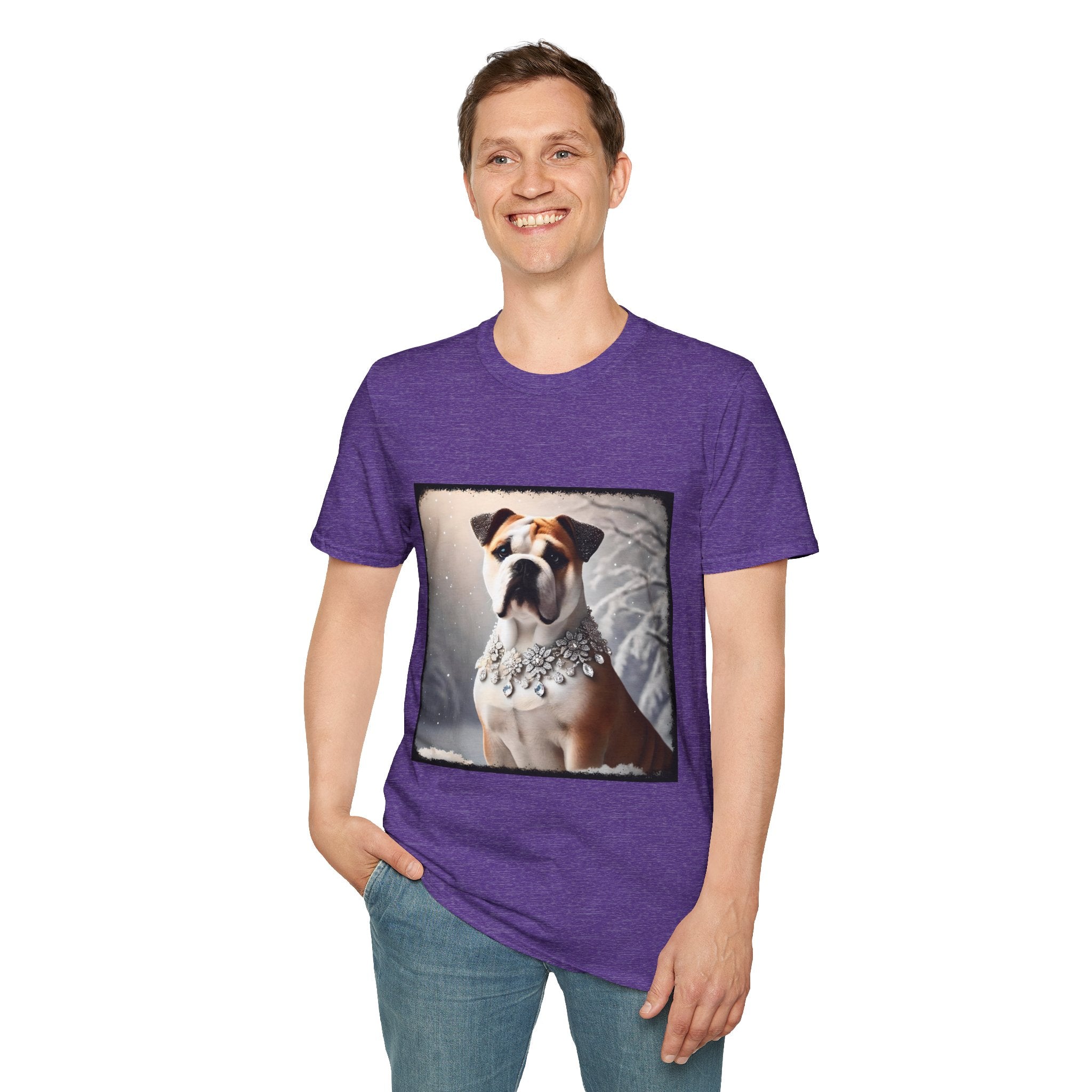 Bulldog Snow Princess Classic | Unisex Dog T-Shirt
