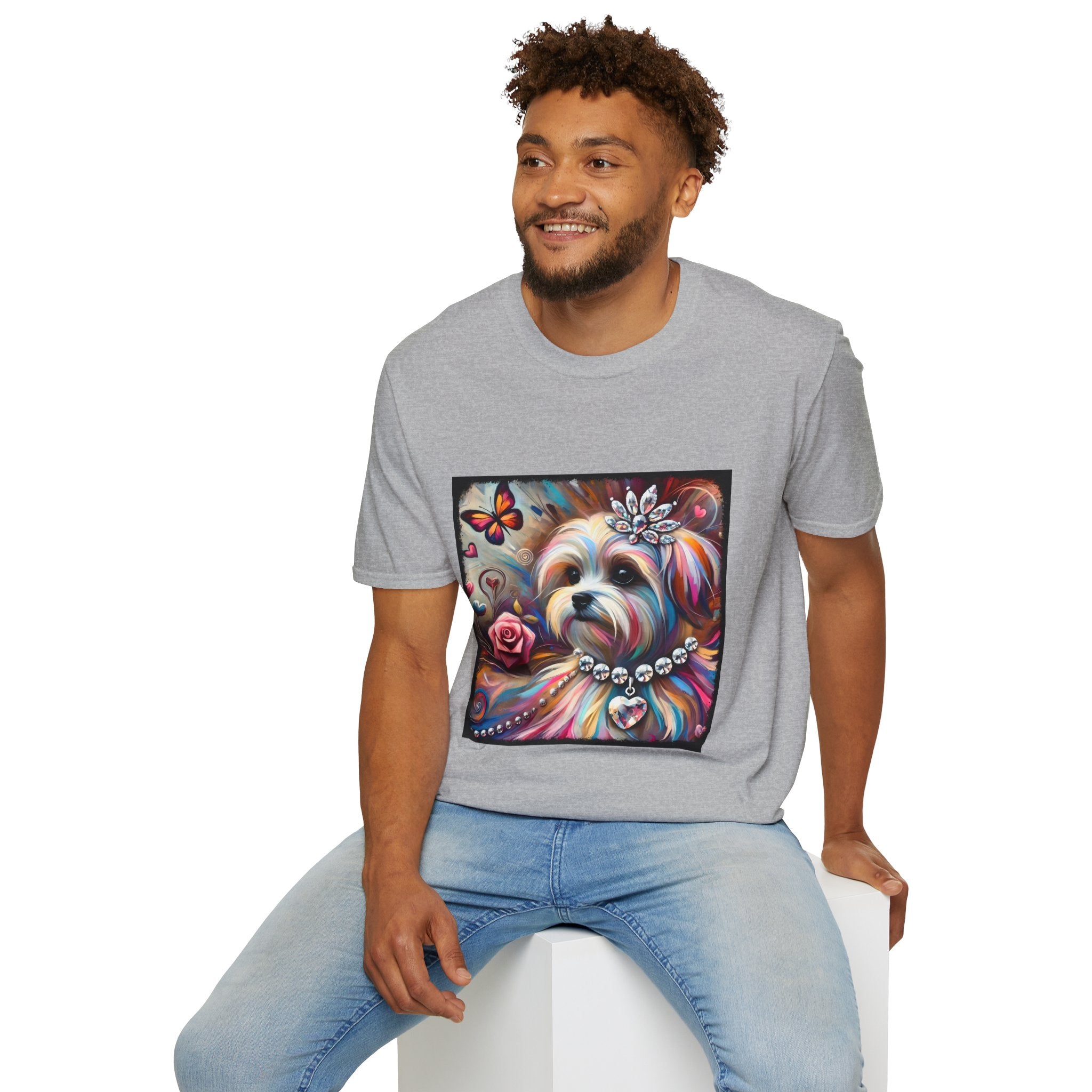 Maltese Diamond Heart Classic | Unisex Dog T-Shirt